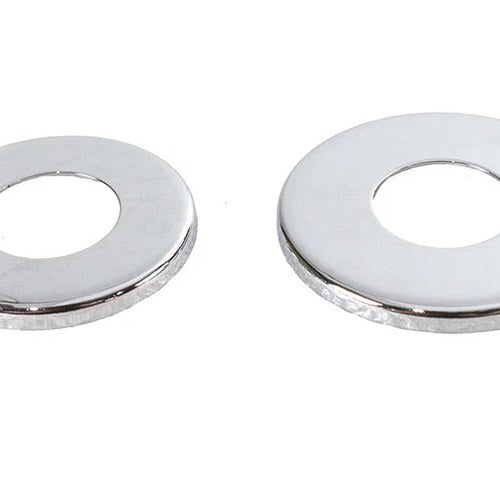 Upper and Lower Chrome Dust Shields for Harley-Davidson