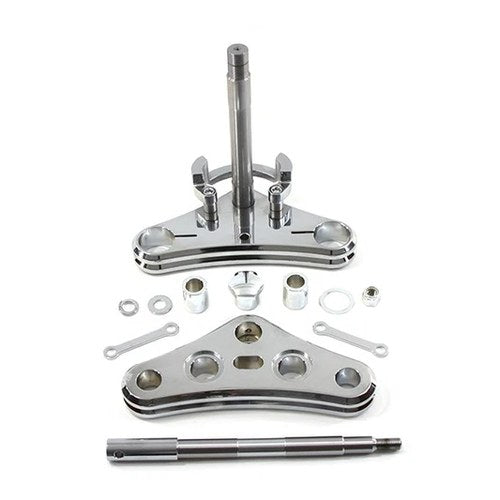 41mm Triple Tree Conversion Kit Chrome for Harley-Davidson