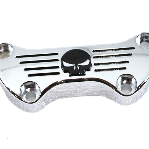 Skull Riser Top Clamp Chrome for Harley-Davidson
