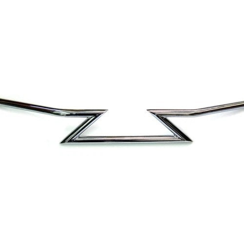 Chrome 4 inch Z Handlebars without Indents for Harley-Davidson