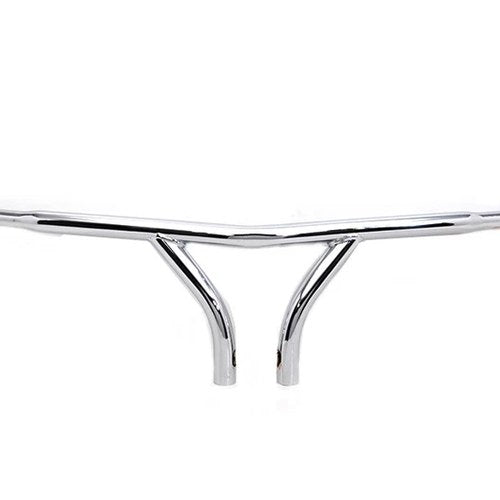 10 inch Chrome Curved Riser Handlebar with Indents for Harley-Davidson
