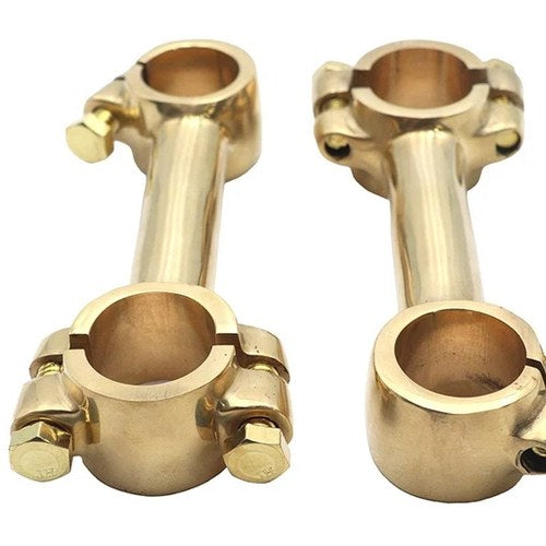 4 inch Dog Bone Riser Set Brass for Harley-Davidson