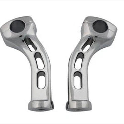 Chrome 5-1/2 inch Slotted Billet Riser Kit for Harley-Davidson