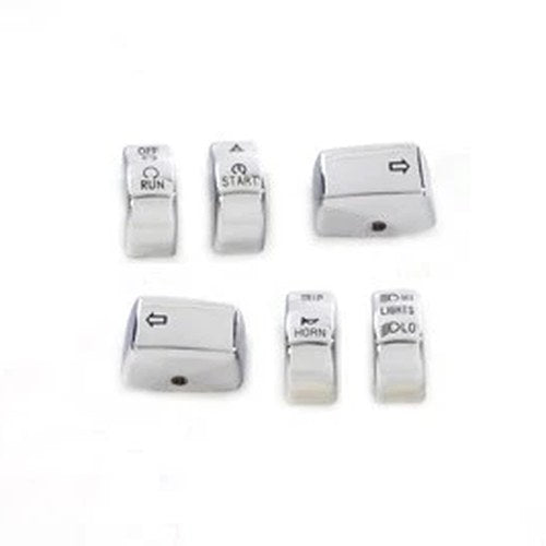 Handlebar Switch Cap Set Chrome for Harley-Davidson