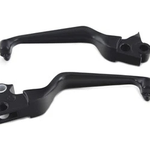 Black Contour Hand Lever Set with Skull Ends for Harley-Davidson