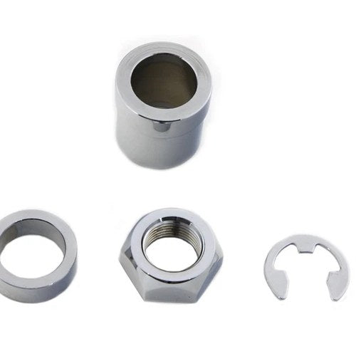 Rear Axle Nut Kit Chrome for Harley-Davidson