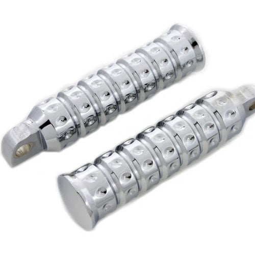 Chrome Micro Grooved Footpeg Set for Harley-Davidson