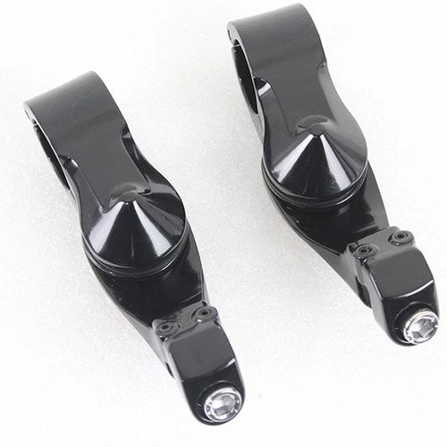 Short Angled Footpeg Mount Kit Black for Harley-Davidson