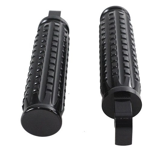Black Grained Style Footpeg Set for Harley-Davidson
