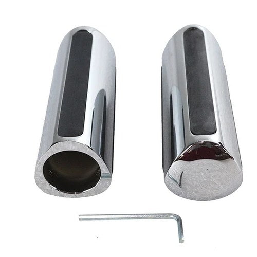 Chrome Delta Style Grip Set for Harley-Davidson