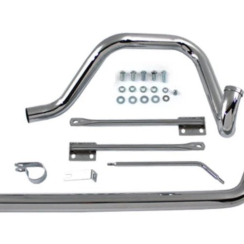 True Dual Exhaust Pipe System Chrome for Harley-Davidson