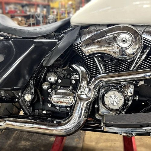 Speedster 1-3/4 inch 2 into 1 Exhaust Header Set Chrome for Harley-Davidson