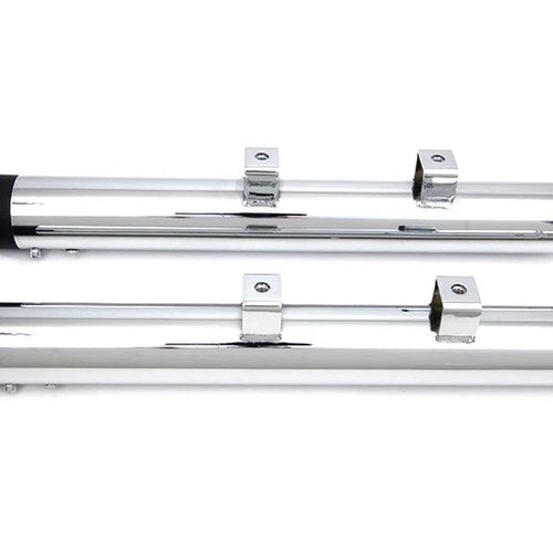 2-1/4 inch Diameter Chrome Straight Muffler Set for Harley-Davidson