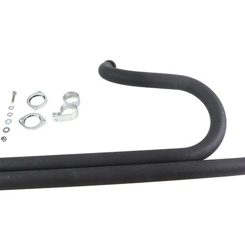 Side By Side Drag Pipe Set Black for Harley-Davidson