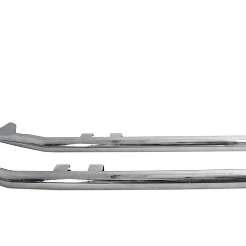 Flt Upsweep Straight Fishtail Set Chrome for Harley-Davidson