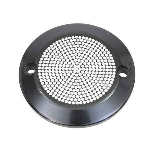 Black 2-Hole Perforated Ignition System Cover for Harley-Davidson
