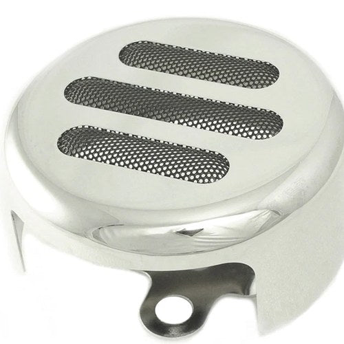 Slotted Style Round Horn Cover Chrome for Harley-Davidson