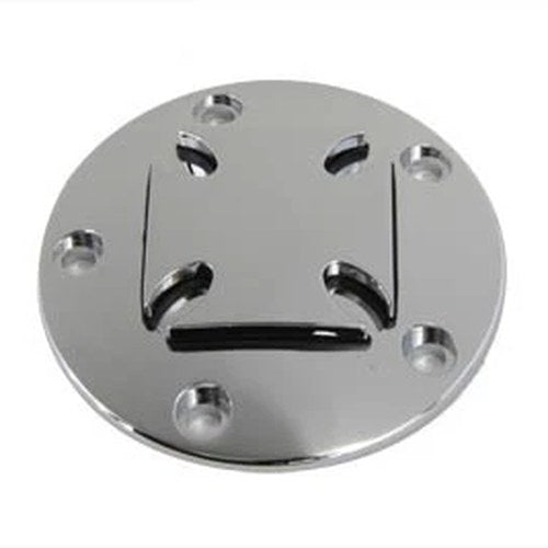 Maltese Ignition System Cover 5-Hole Raised Chrome for Harley-Davidson