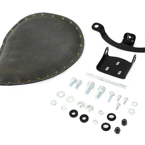 Solid Mount Bates Spring Saddle Solo Seat Kit for Harley-Davidson