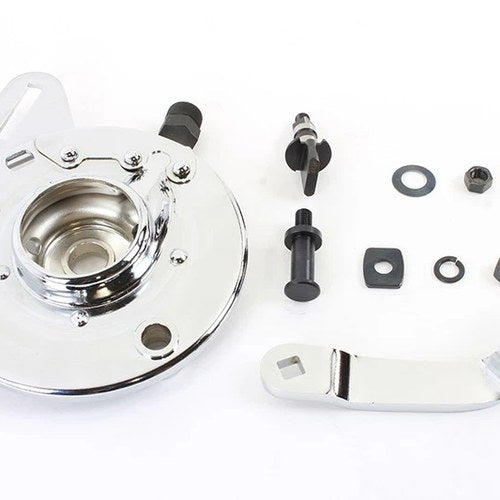 45 inch Rear Brake Backing Plate Kit Chrome for Harley-Davidson