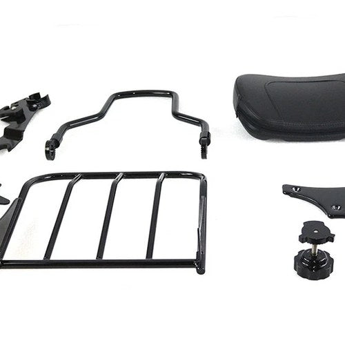 Gloss Black Sissy Bar and Rack for Harley-Davidson
