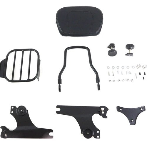 Gloss Black Sissy Bar and Rack for Harley-Davidson