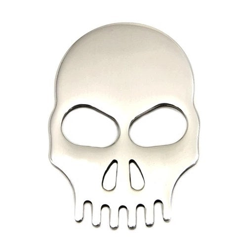 Stainless Steel Fender Medallion with Skull for Harley-Davidson
