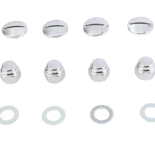 Chrome Rocker Shaft End Cap Nut Slot Type for Harley-Davidson