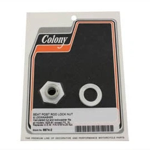Seat Post Rod Lock Nut and Lock Washer for Harley-Davidson