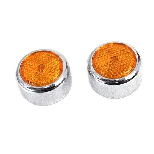 Swingarm Pivot Bolt Cover with Amber Reflectors for Harley-Davidson