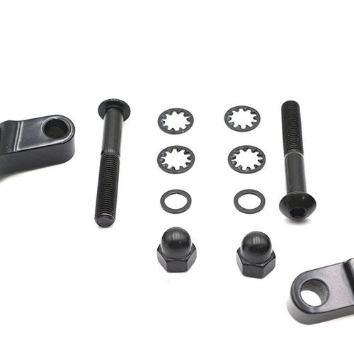 Black Smooth Mirror Relocation Kit for Harley-Davidson