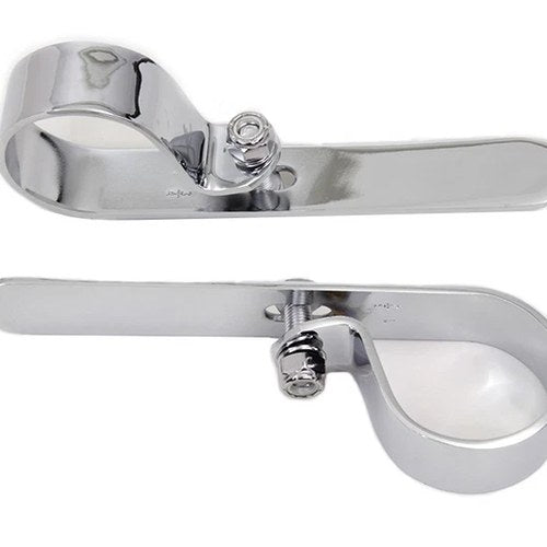 Chrome 1-3/4 inch Exhaust "P" Clamp Set for Harley-Davidson