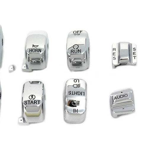 Handlebar Switch Cap Set Chrome for Harley-Davidson