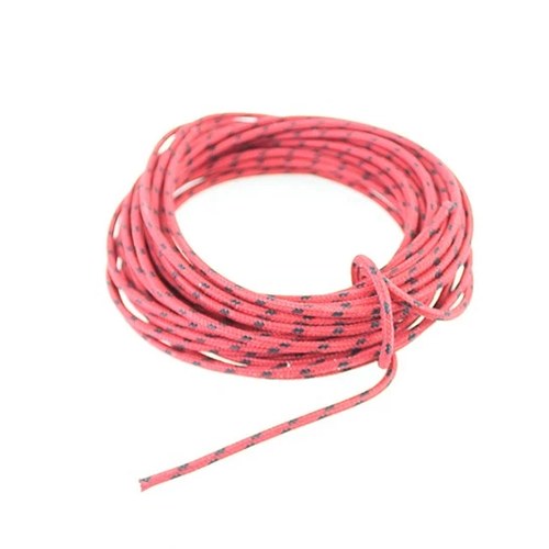 Red with Black Dot 25' Braided Wire for Harley-Davidson