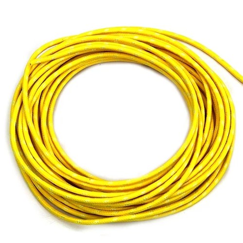 Yellow with White Dot 25' Braided Wire for Harley-Davidson