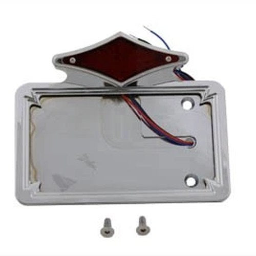 Chrome Diamond LED Tail Lamp License Plate Assembly for Harley-Davidson