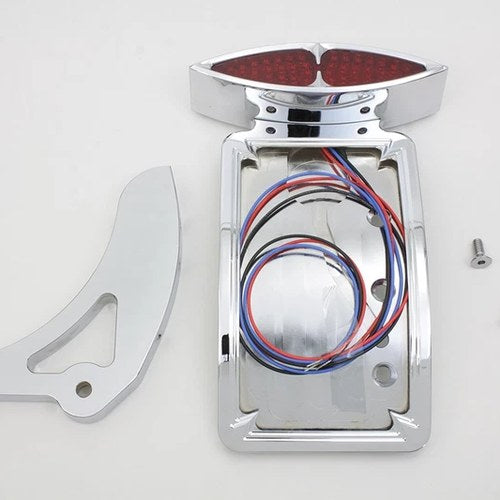 Chrome Curved Katz Eyez Style Tail Lamp Kit for Harley-Davidson
