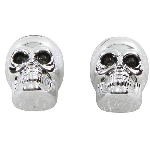 License Plate Frame Skull Bolt Set Chrome with Red Leds for Harley-Davidson