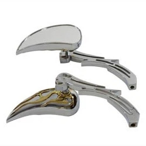 Chrome Billet Teardrop Mirror Set for Harley-Davidson