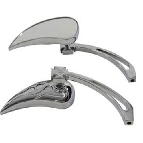 Chrome Billet Teardrop Mirror Set for Harley-Davidson