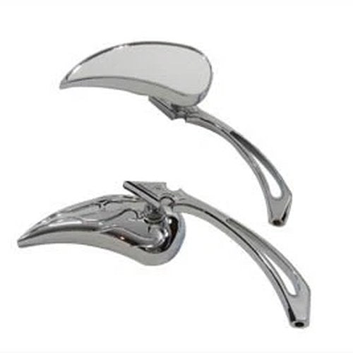 Chrome Billet Teardrop Mirror Set for Harley-Davidson