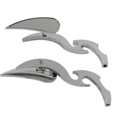 Teardrop Mirror Set Chrome for Harley-Davidson