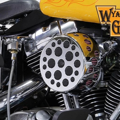 Chrome Wyatt Gatling Air Cleaner Assembly for Harley-Davidson