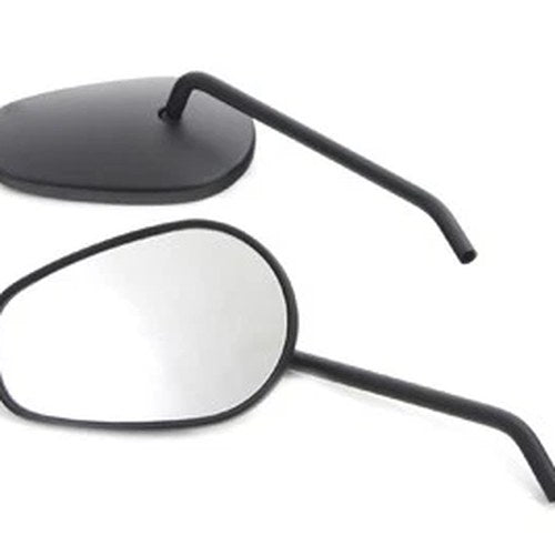 Sidewinder Mirror Set with Round Stems Black for Harley-Davidson