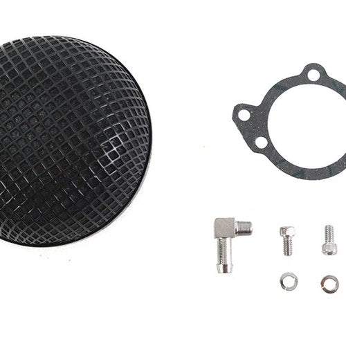 Wyatt Gatling Round Mesh Air Cleaner Black for Harley-Davidson