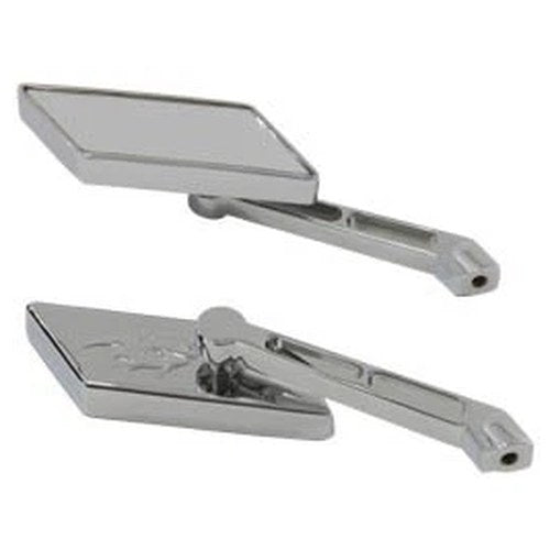 Parallelogram Mirror Set Chrome for Harley-Davidson