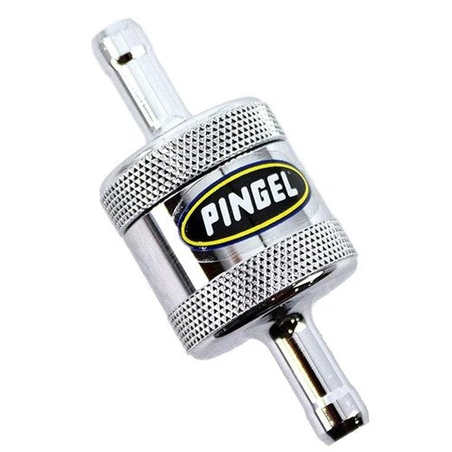 Pingel Inline Fuel Filter Chrome for Harley-Davidson