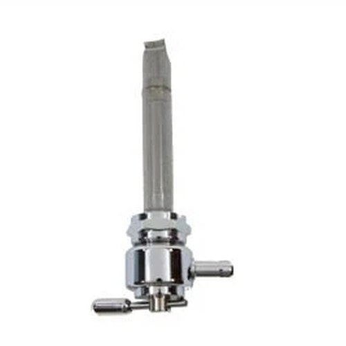Pingel Metric Smooth Petcock Left Spigot with Nut Chrome for Harley-Davidson