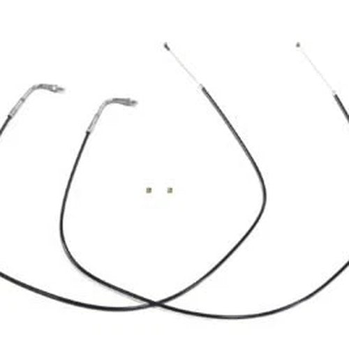 41.50 inch Black Throttle and Idle Cable Set for Harley-Davidson