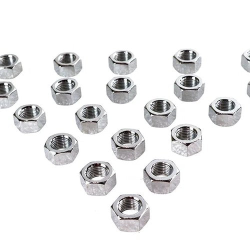 Chrome Hex Nuts 1/2 inch-20 fits Harley Davidson